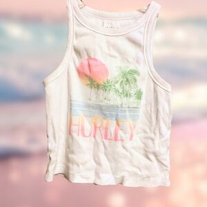 Hurley White Tank Top with Logo